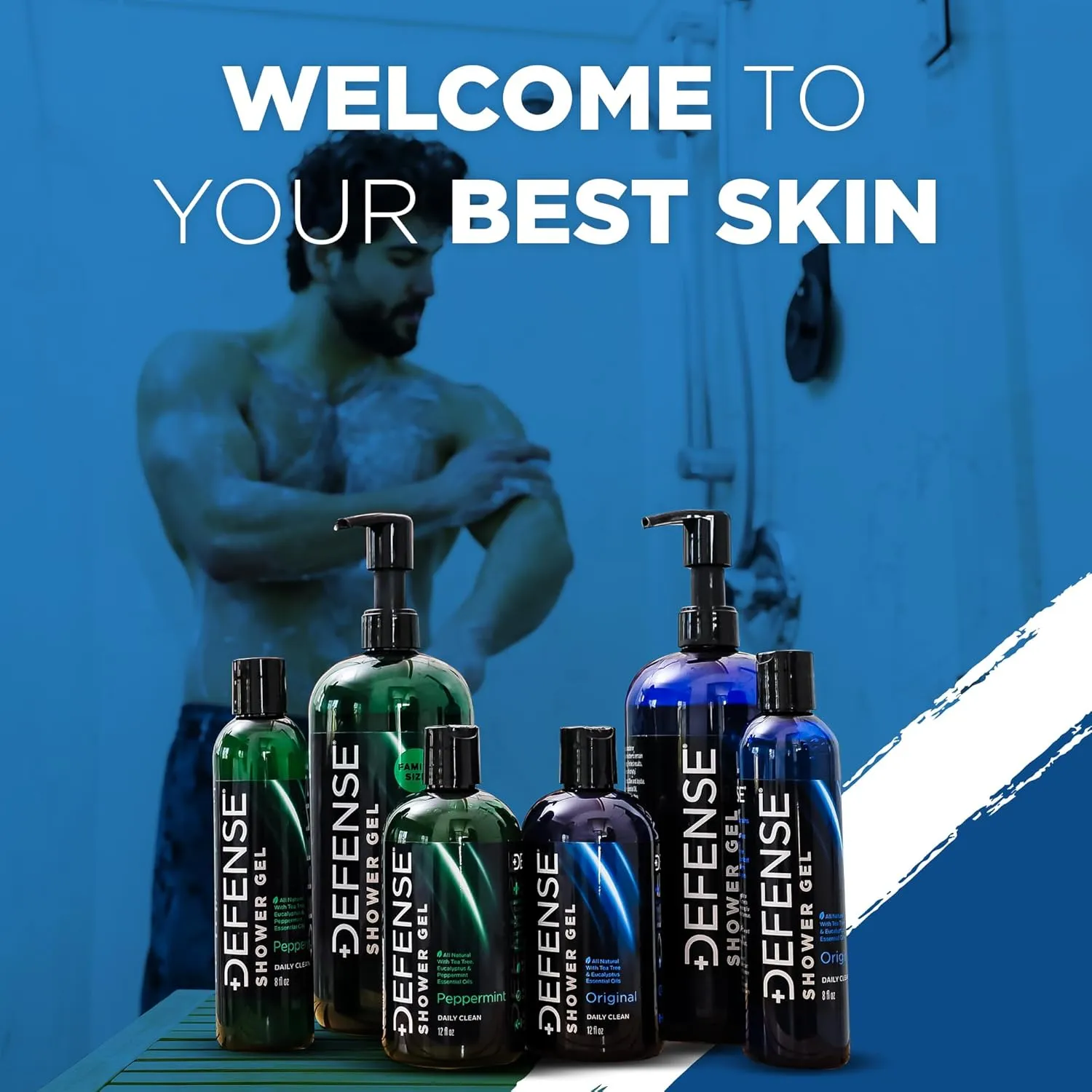 Defense Soap Organic Body Wash - All Natural Shower Gel with Eucalyptus, Aloe Vera. Wrestling Inspired, For All Skin Types. 32 oz