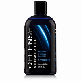 Defense Soap Organic Tea Tree Body Wash | All Natural Shower Gel with Tea Tree Oil, Eucalyptus Oil, and Aloe Vera. Wrestling Inspired, For All Mens & Womens Skin Types. 12 oz