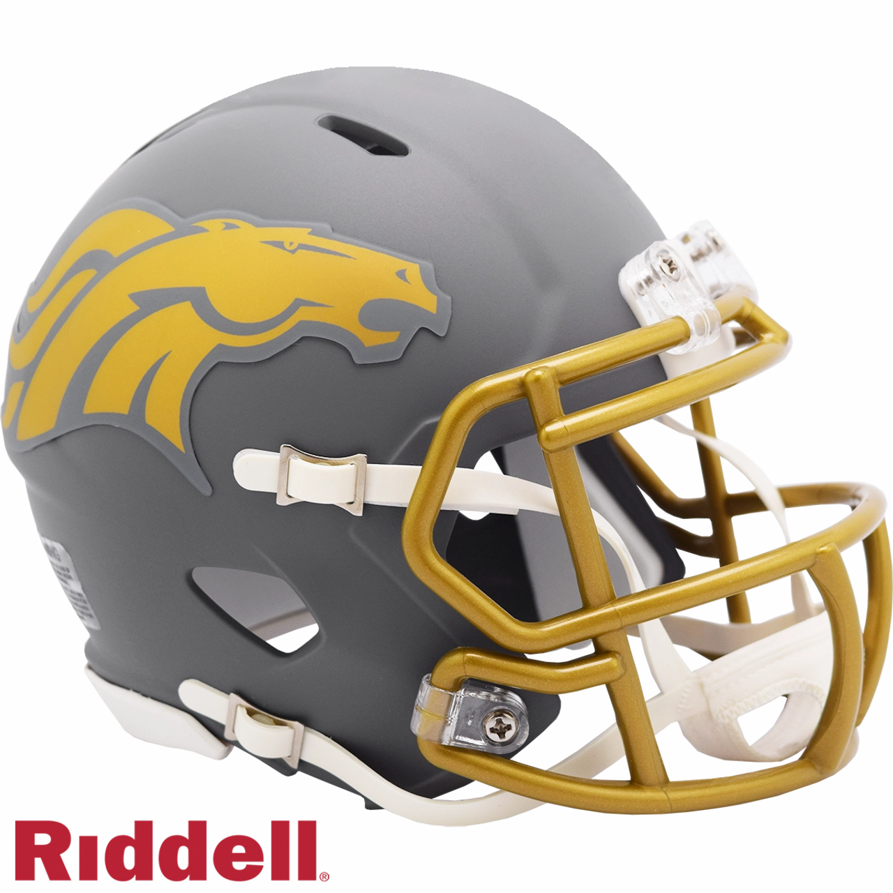 Denver Broncos Helmet Riddell Replica Mini Speed Style Slate Alternate 2024 - Riddell