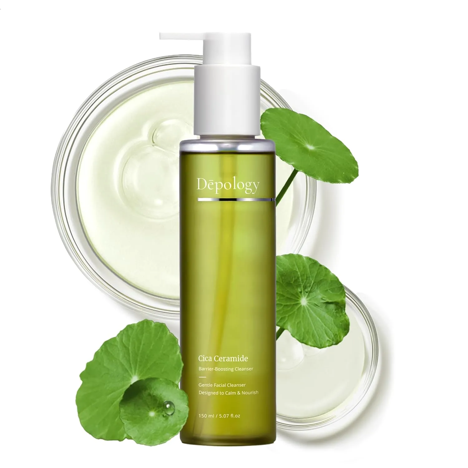 depology Cica Redness Relief Nourishing Cleanser | Facial Wash with Hyaluronic Acid and Ceramides | Gentle Cica Cleanser Facial Redness and Inflammation | 6.76 fl.Oz