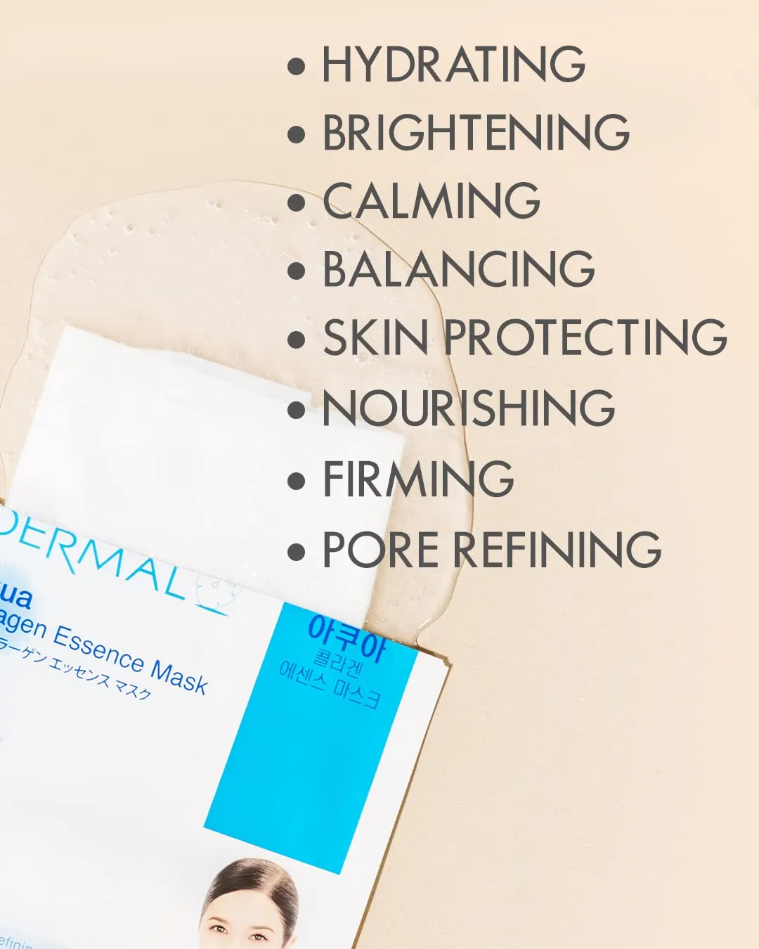 DERMAL 39 Combo Pack A Collagen Essence Korean Face Mask - Hydrating & Soothing Facial Mask with Panthenol - Hypoallergenic Self Care Sheet Mask for All Skin Types - Natural Home Spa Treatment Masks