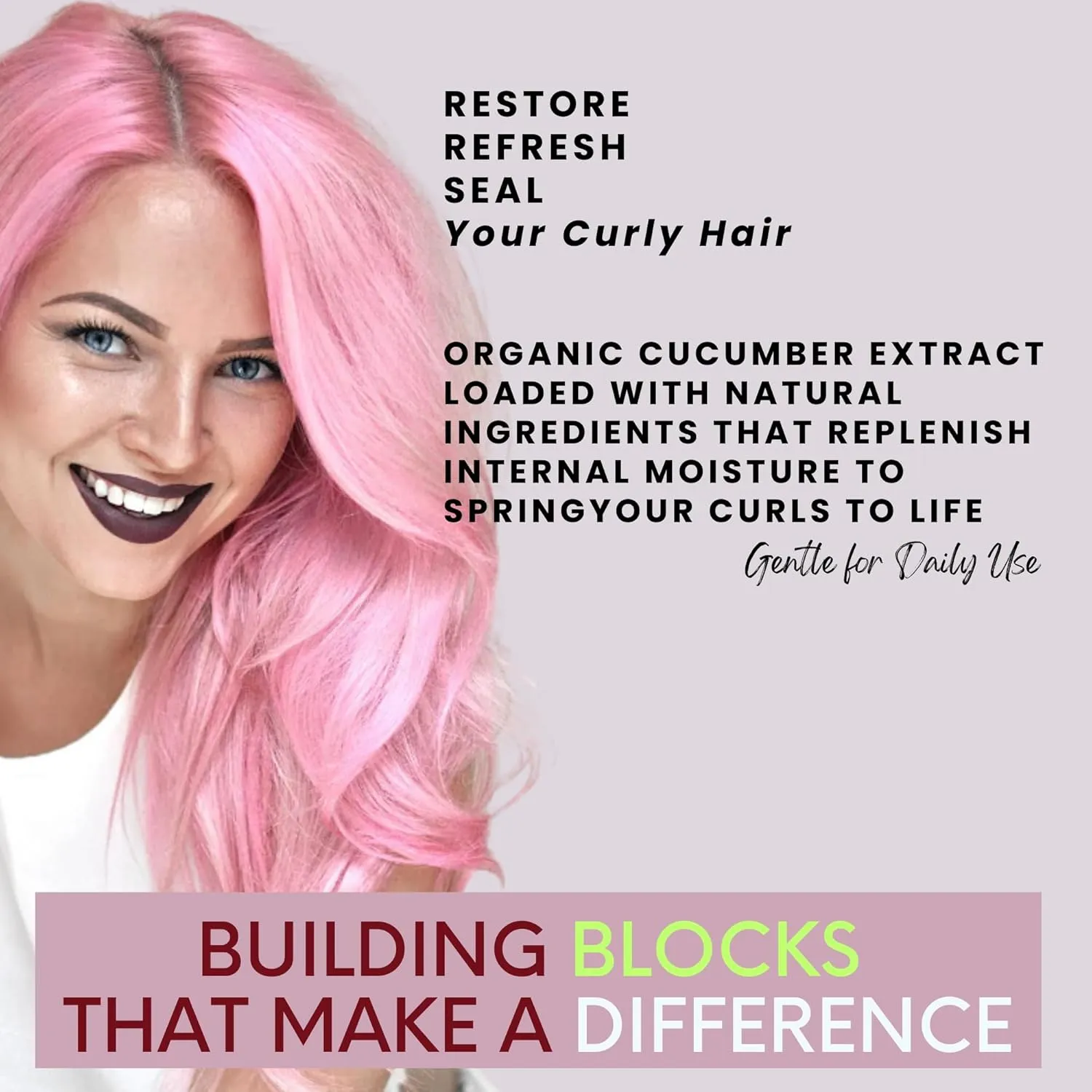 DermOrganic Organic Cucumber Curl Care Conditioner – Sulfate-Free, Color Safe, Hydrating, 17 oz