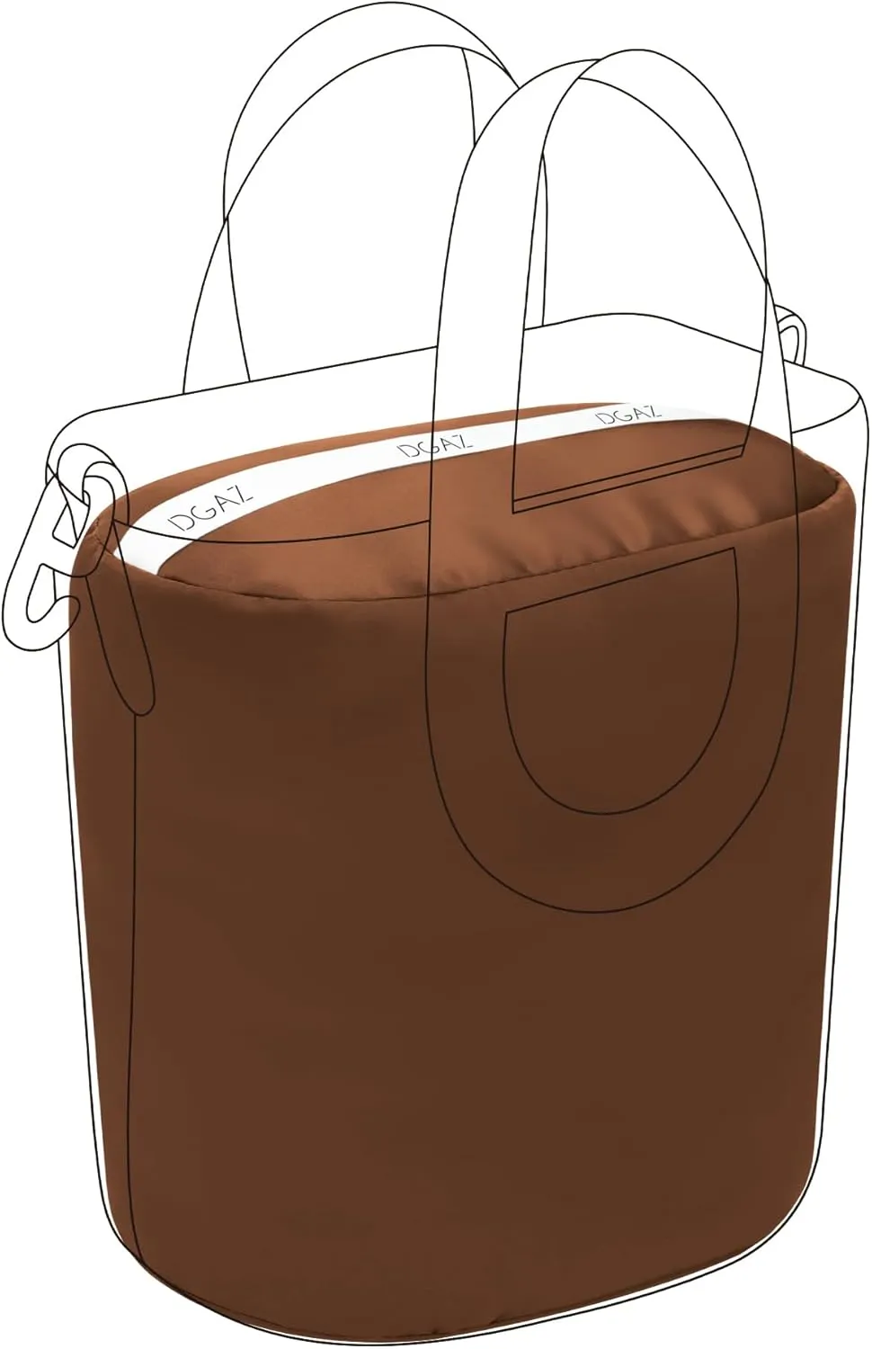 DGAZ Purse Pillow Insert for Hermes In the loop bags, Memory Foam, Silky Pillow Shaper for Luxury Handbags(Gold,In the loop18)