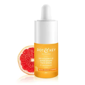 Dot&Key 10% Vitamin C   E, 5% Niacinamide Serum | Vitamin C Serum For Glowing Skin | Fades Dark Spots | Vit C with Blood Orange & Pumpkin | For Uneven & Dull Skin | For All Skin Types, 30ml