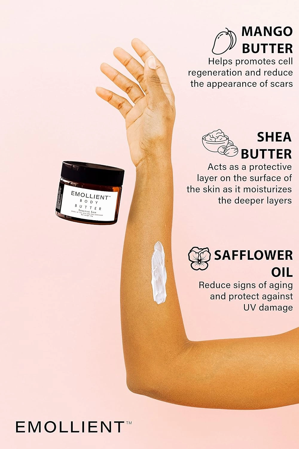 Emollient for Dry Skin & Eczema Handmade Butter Made with Essential Oils, Packed with Vitamins and Antioxidants (Sensitive Skin, 160 grams)