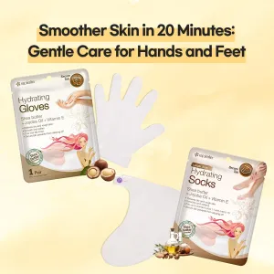 Epielle Hydrating Hand & Foot Masks (Glove & Socks 12pk) for Dry Hand, Dry & Cracked Heel