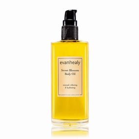 evanhealy Sweet Blossom Body Oil | Organic Jojoba, Sesame, & Sunflower Oil Blend | Body Moisturizer, Massage Oil, Facial Cleanser & Scalp Cleansing