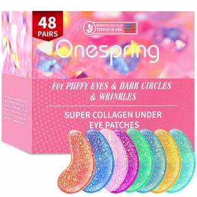 Eye Masks (48 Pairs) - Face Masks Skincare, Undereye Patches for Puffy Eyes, Dark Circles, Wrinkles, Collagen Eye Gels for Bridesmaid - Gifts for Women, Bachelorette Party Favors