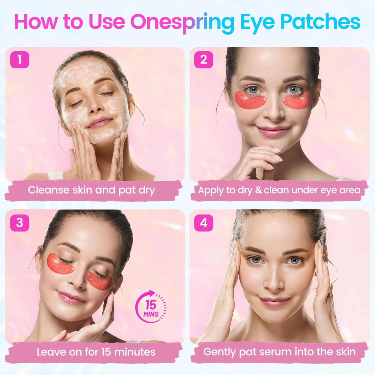 Eye Masks (48 Pairs) - Face Masks Skincare, Undereye Patches for Puffy Eyes, Dark Circles, Wrinkles, Collagen Eye Gels for Bridesmaid - Gifts for Women, Bachelorette Party Favors