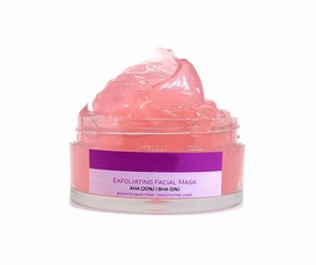 Facial Exfoliating Gel Mask - 20% AHA   5% BHA, Aloe, Hyaluronic Acid-Cleansing, and Hydrating Hydro Jelly Mask for Face, Brightens, Smooths, and moisturizes Skin -Cruelty Free 50ml / 1.7 Oz