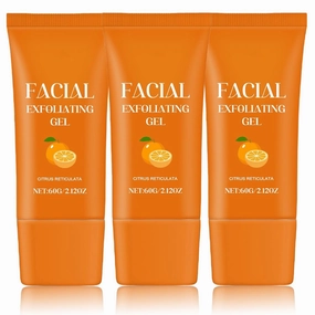 Facial Exfoliating Gel, Purifying Exfoliating Gel for Face and Body Skin Repair, Orange Enzyme Hydrating Facial Scrub, Moisturizing, Cleansing and Rejuvenating (3)