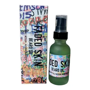 Faded Skin Beard Oil for Men - Premium Beard Oil for Beards, Moisturizing, Conditioning, Styling - All Beard Types - - All Natural - 6 Scents and 2 Sizes Available (Emerald, 1 oz)