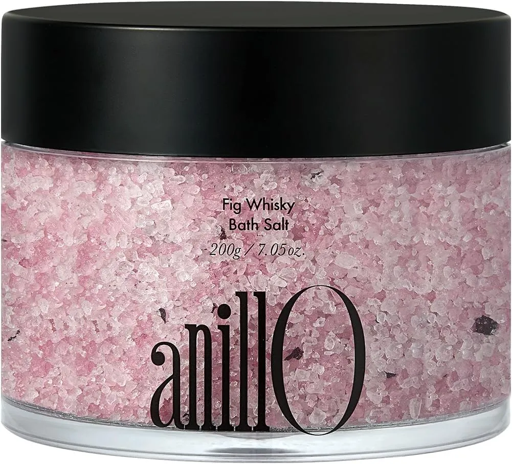 Fig Whisky Bath Salt – Aromatherapy Soak with Fig, Argan & Jojoba Oils – Deep Moisturizing & Relaxing Korean Spa Salt – 7.05 oz