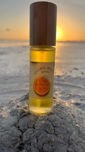 Firming Aperol Spritz Body Oil, Citrus Scented, Vegan Formula with Rosehip Seed, Vitamin E, Jojoba Oil, Golden Body Shimmer