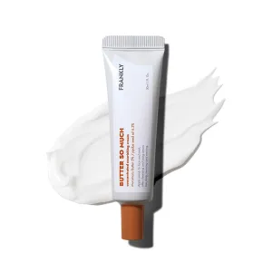 FRANKLY Butter So Much Cream - Intense Moisturizing | Face Moisturizer | 20% Vegan Butter & Plant Oils | 5% Murumuru Butter & 6.3% Jojoba | For Dry & Sensitive Skin | - 1.01 fl. Oz.