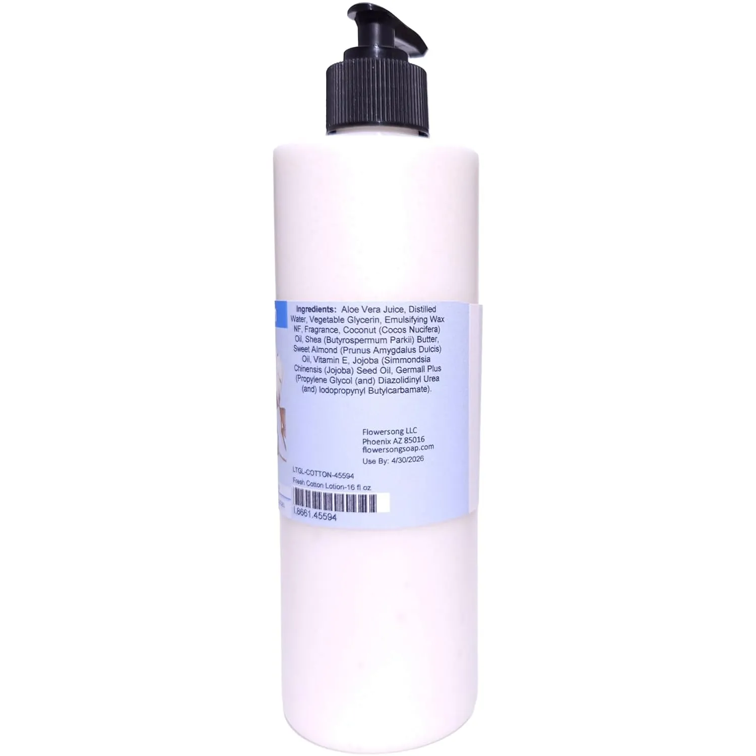 Fresh Cotton Lotion (16 ounce) - Phthalate Free Fragrance - Absorbs Quickly with a Clean Cotton Scent