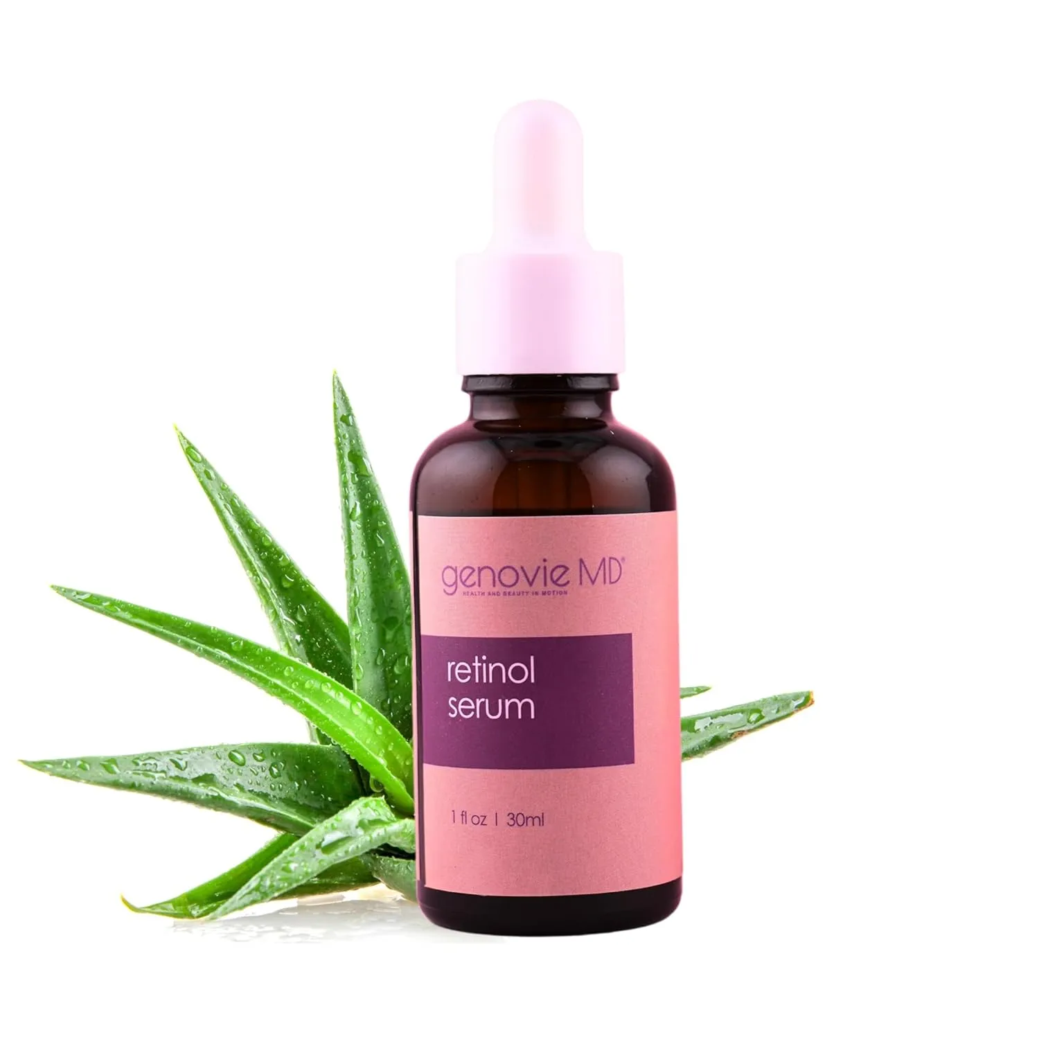 Genovie MD Retinol Serum for Face, Anti-aging Facial Wrinkle Serum with Botanical Hyaluronic Acid, Aloe Vera, and Organic Jojoba Oil, Smoothing Fine Lines, Hydrating, & Moisturizing the Skin, 1 fl oz