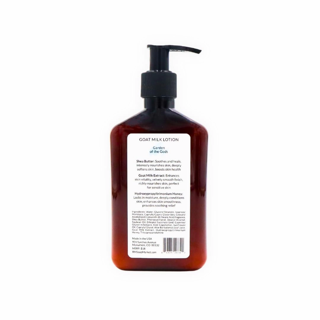 Goat Milk Lotion, Garden of the Gods Fragrance, Hydrating Lotion for Men & Women With Nourishing Goat Milk, Shea Butter, Sunflower Oil & Aloe, Spring Clover & Tender Greens Scent, 9 Oz