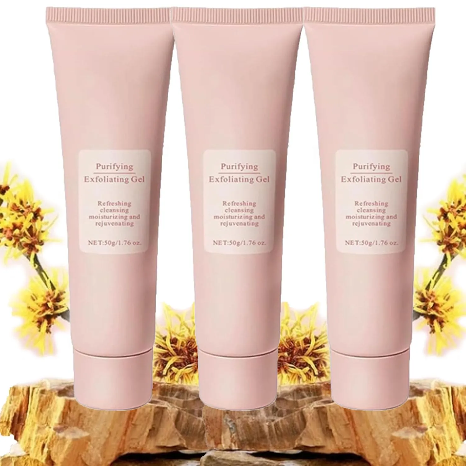 Grantadmit Exfoliating Gel, Grantadmit Purifying Exfoliating Gel, 𝐆𝐫𝐚𝐧𝐭𝐚𝐝𝐦𝐢𝐭 Skin Care, Facial Scrub for Body & Face, Moisturizing and Rejuvenating (3PCS)