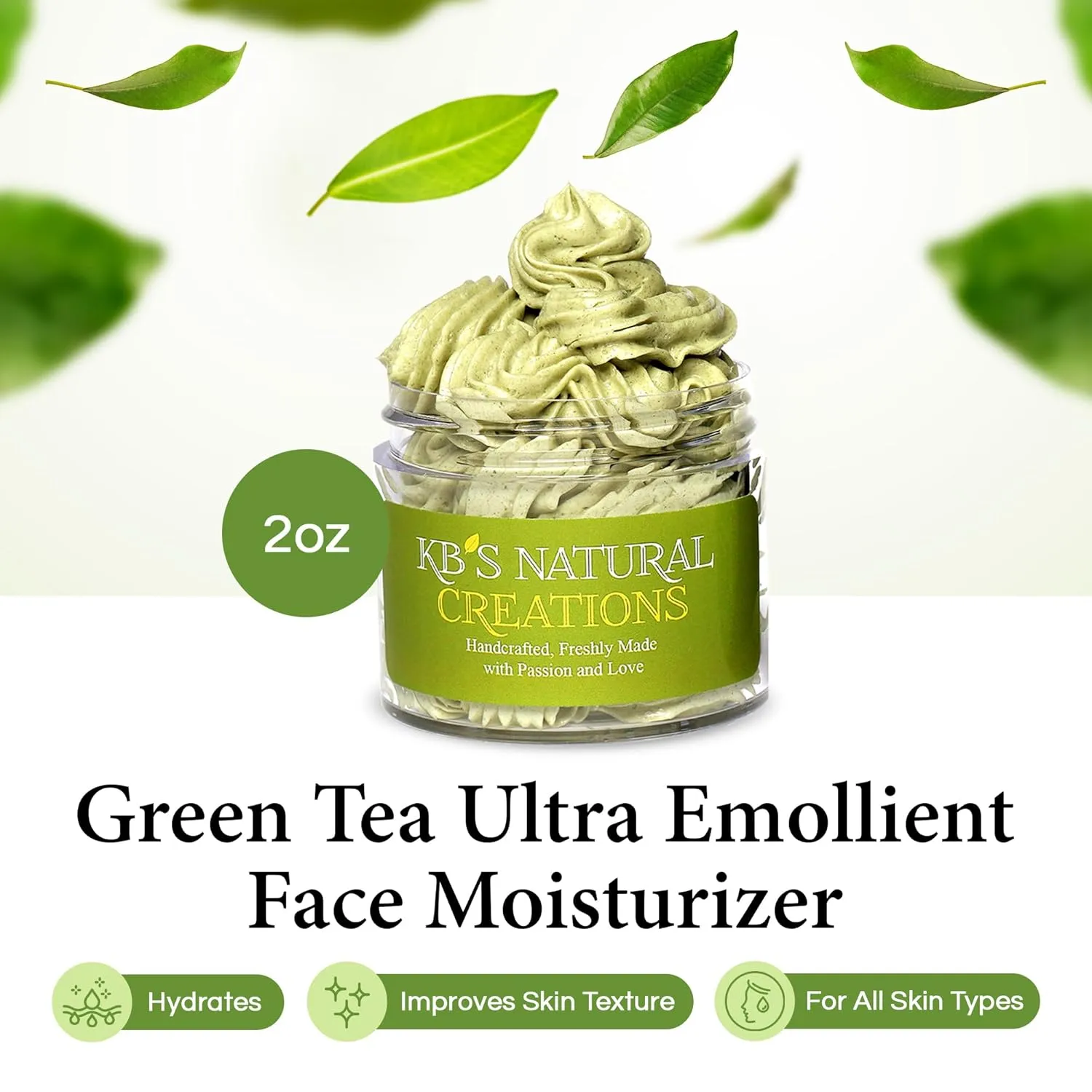 Green Tea Ultra Emollient Face Moisturizer, Facial Moisturizer for Deep Hydration, Hydrating Face Moisturizer for Anti-Aging, Firms Skin & Restores a Youthful Glow, 2 oz