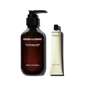 Grown Alchemist Men's Skin Essentials Bundle Kit: Hydra Restore Day Cream (65ml)   Gentle Gel Facial Cleanser (200ml)