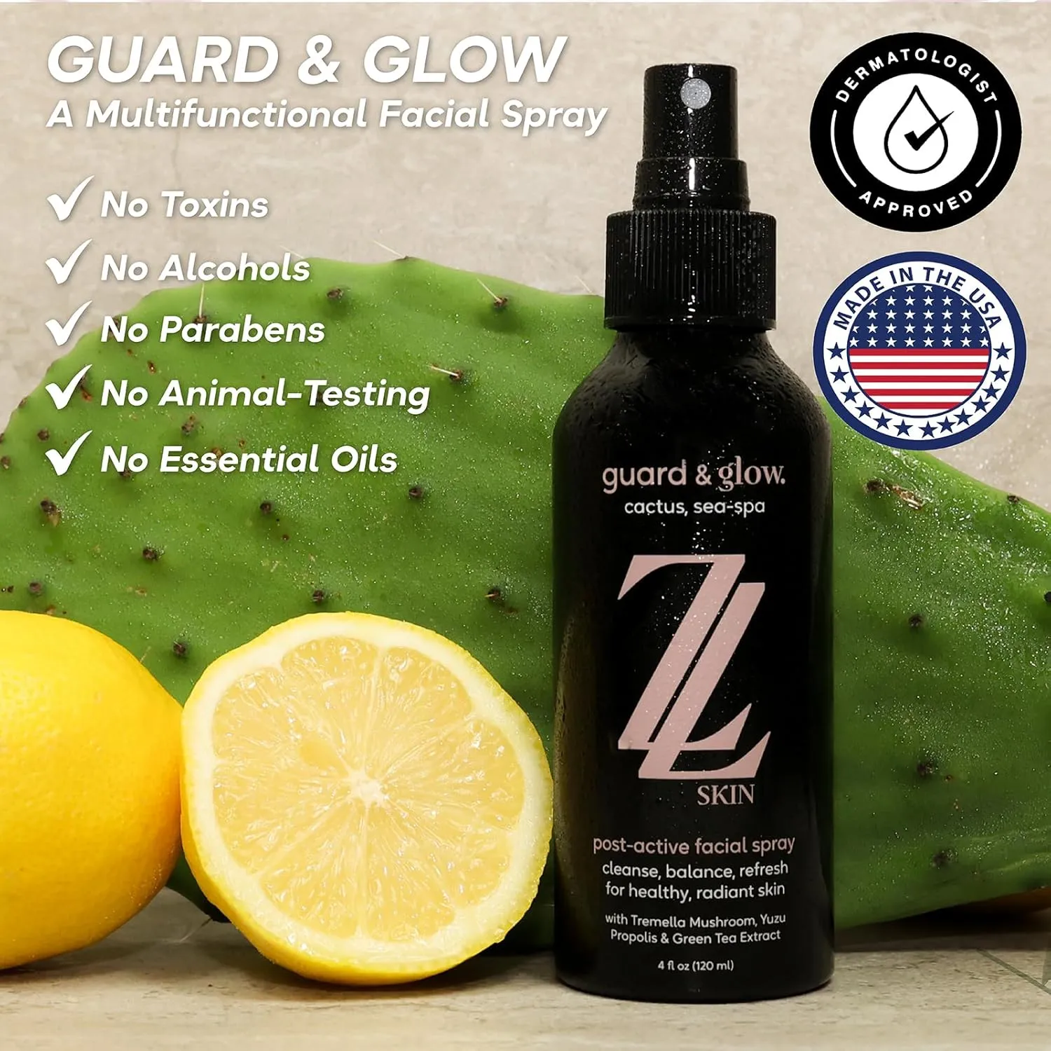 Guard & Glow Hydrating Face Skin Care Mist - Moisturizes & Calms Redness, Balancing & Toning Facial Mist Spray - Active Skin Repair - Korean Inspired Skin Care for All Skin Types