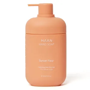 HAAN Foaming Hand Soap | Moisturizing Liquid Hand Soap for Dry Skin | Multi Purpose Hand Wash with Aloe Vera & Cocos Nucifera | Natural Bathroom Soap w/Pump Dispenser | Sunset Fleur Scent - 11.8 Fl Oz