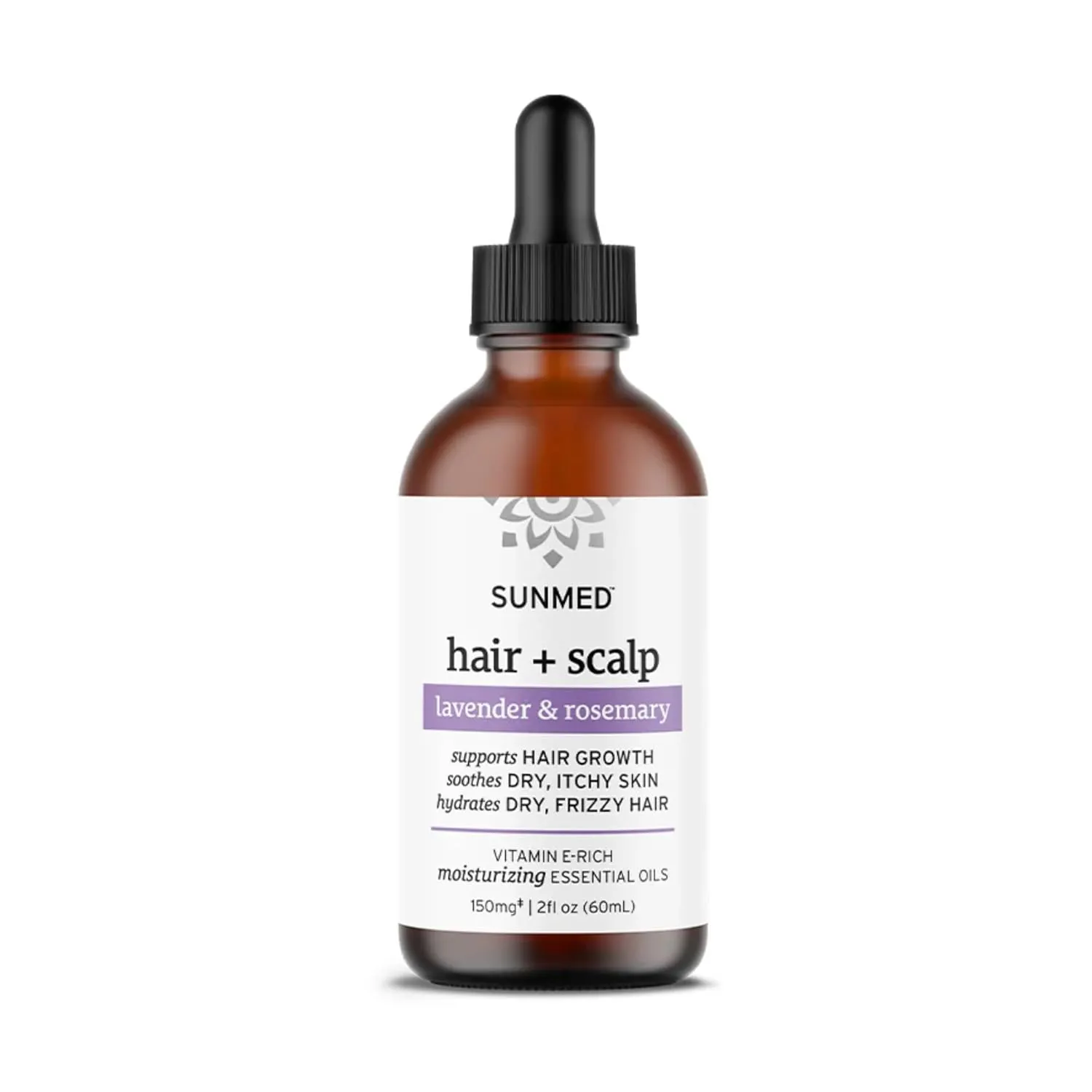 Hair & Scalp Oil with Rosemary, Lavender, Jojoba, Vitamin E – Moisturizing Formula for Dry, Itchy Scalp & Frizzy Hair – Nourishes, Hydrates & Supports Hair Growth – 2 fl oz