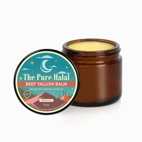 Halal 100% Grass-Fed Beef Tallow Infused With Organic Jojoba Oil – 4 oz - For Skin- ZABIHA HALAL | Handmade in USA - No Additives Or Fillers.