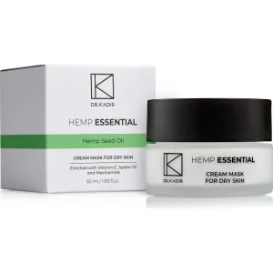 Hemp Essential Cream Mask for Dry Skin Overnight Moisturizing Face Mask with Jojoba Oil, Niacinamide & Vitamin E Soothing & Nourishing Anti-Aging Cream for Skin 1.7 fl oz