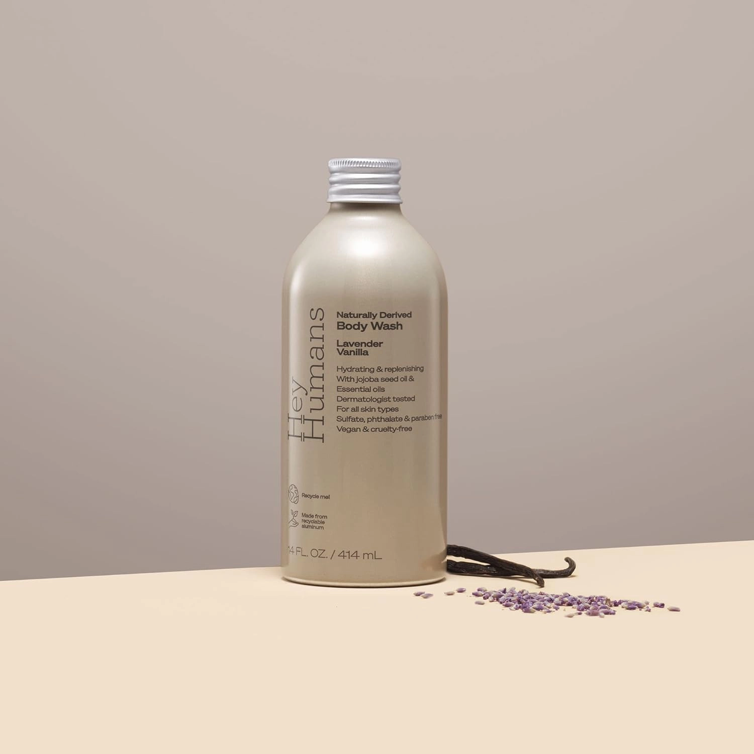 HEY HUMANS Body Wash Lavender Vanilla - 14 fl oz - (Pack of 3)