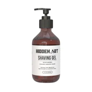 Hidden Art Luxury Shaving Gel for Men, Ideal for Sensitive Skin, Enriched with Natural Ingredients for Ultimate Skin Care, 1 Bottle, 10 Ounces