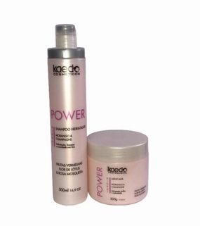 Hidrat Power Strawberry Champagne Lotus Rosa Mosqueta Hair Kit 2x500 - Kaedo