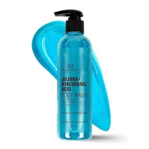 HR Jojoba & Hyaluronic Acid Body Wash with Sea Butter & Sweet Almond Oil | Moisturizing Body Wash Shower Gel for Softer, Smoother Skin | Sulfate & Paraben Free | for Women & Men | 245ml