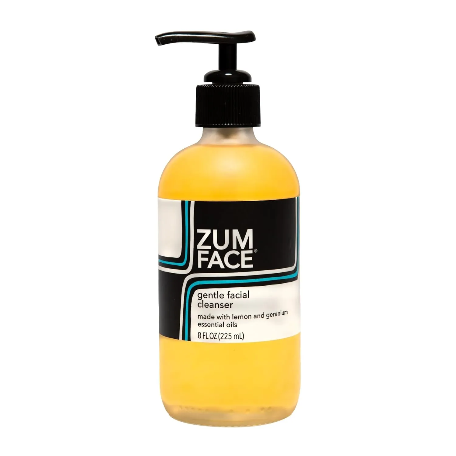 Indigo Wild Zum Face Gentle Facial Cleanser - Natural Skincare Product - Moisturizing Face Care with Coconut Oil, Olive Oil & Jojoba Oil - Lemon & Geranium Scent - 8 fl oz