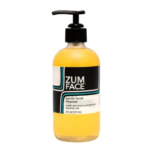 Indigo Wild Zum Face Gentle Facial Cleanser - Natural Skincare Product - Moisturizing Face Care with Coconut Oil, Olive Oil & Jojoba Oil - Lemon & Geranium Scent - 8 fl oz