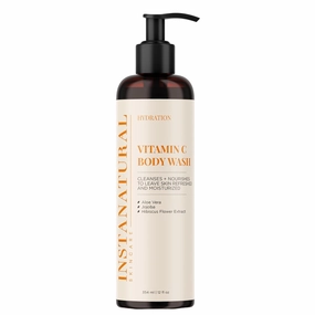 InstaNatural Vitamin C Body Wash, Moisturizing Shower Gel Cleanser for Women & Men, Deeply Cleanses & Balances, Brightens, Tones & Tightens, with Aloe Vera & Jojoba Oil, 12 Fl Oz