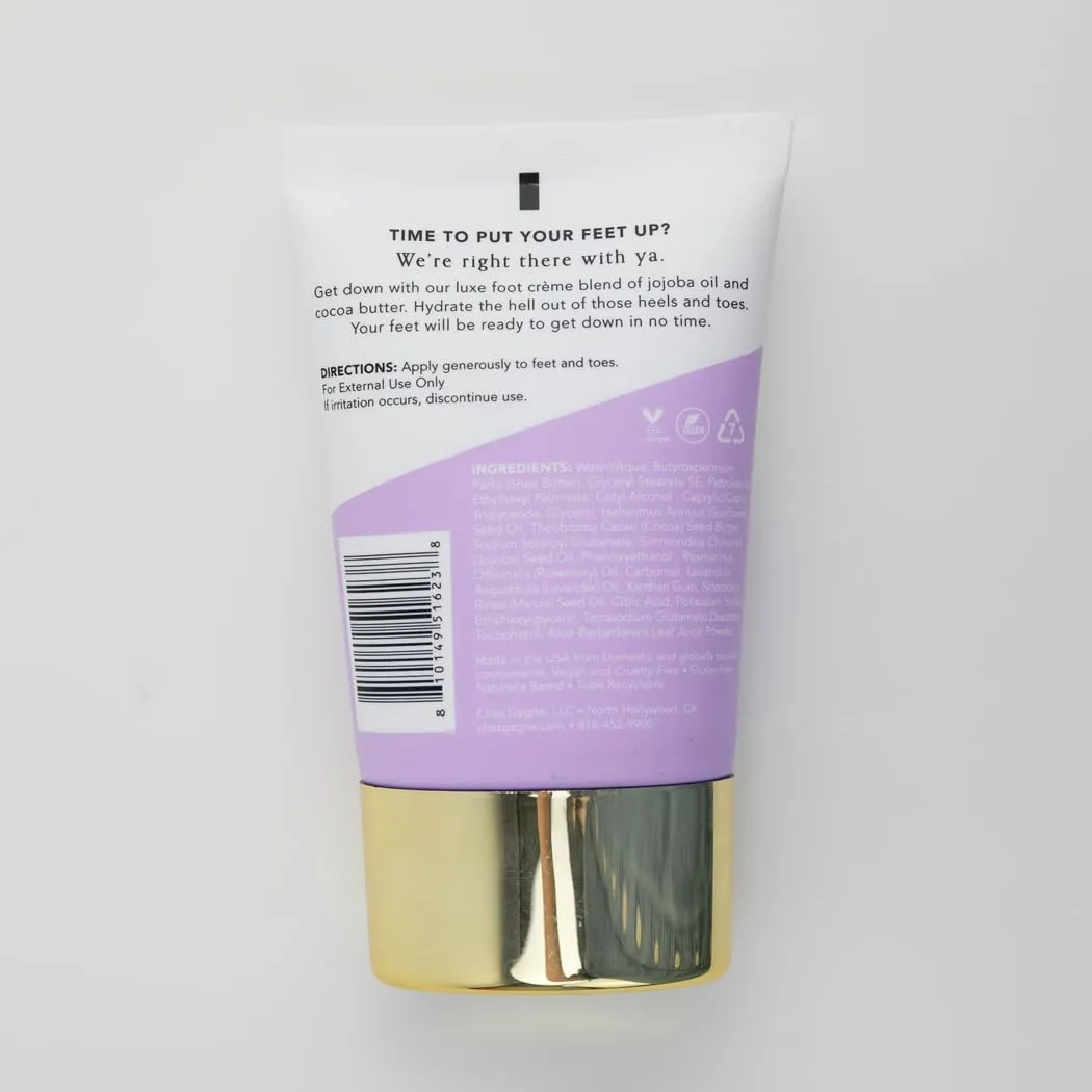 Intensely Moisturizing Vegan Foot Cream (3.4oz) Jojoba Oil Cocoa Butter- Non-Greasy, Fast-Absorbing, Made In US - Oh Heel No, Toe Up - Lavender, Sea Salt Citrus Neroli (3.4, Lavender)