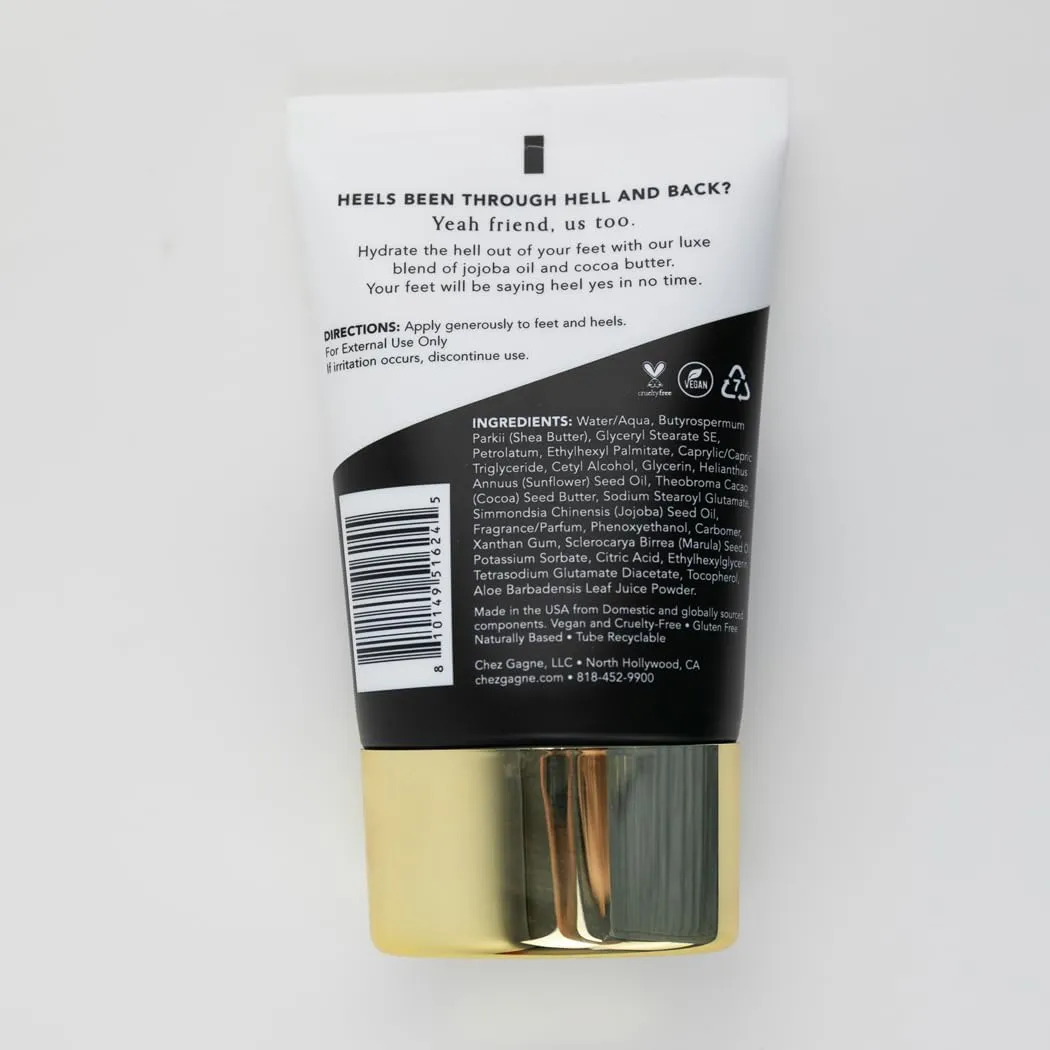 Intensely Moisturizing Vegan Foot Cream (3.4oz) Jojoba Oil Cocoa Butter- Non-Greasy, Fast-Absorbing, Made In US - Oh Heel No, Toe Up - Lavender, Sea Salt Citrus Neroli (3.4, Sea Salt Citrus Neroli)