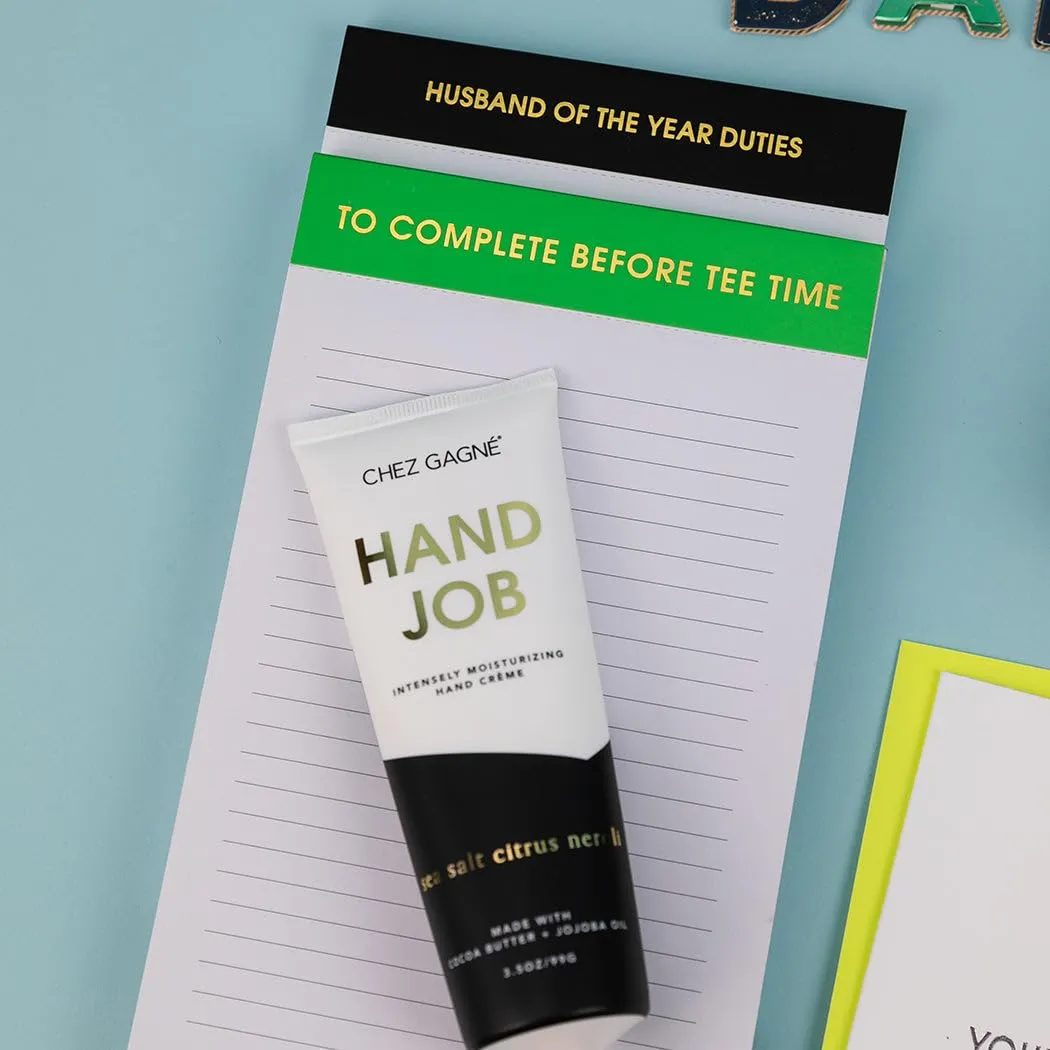 Intensely Moisturizing Vegan Hand Cream (3.4oz) Jojoba Oil Cocoa Butter- Non-Greasy, Fast-Absorbing, Made In US - Hand Job - Hand Crème (3.4oz, Sea Salt, Citrus & Neroli)