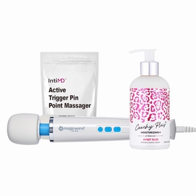 IntiMD Coochy Plus Intimate Shaving Cream SWEET BLISS 8.5 oz. And Magic Wand Plus (HV-265) The Original Personal Massager Along With Free Active Personal Massager
