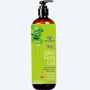 Inwood Organics 99% Pure & Organic Aloe Vera Gel for Face, Skin and Hair with Vitamin E | For All Skin & Hair Types | Multi-purpose Aloe Vera gel | 100% Vegan | Paraben Free - 200 ml