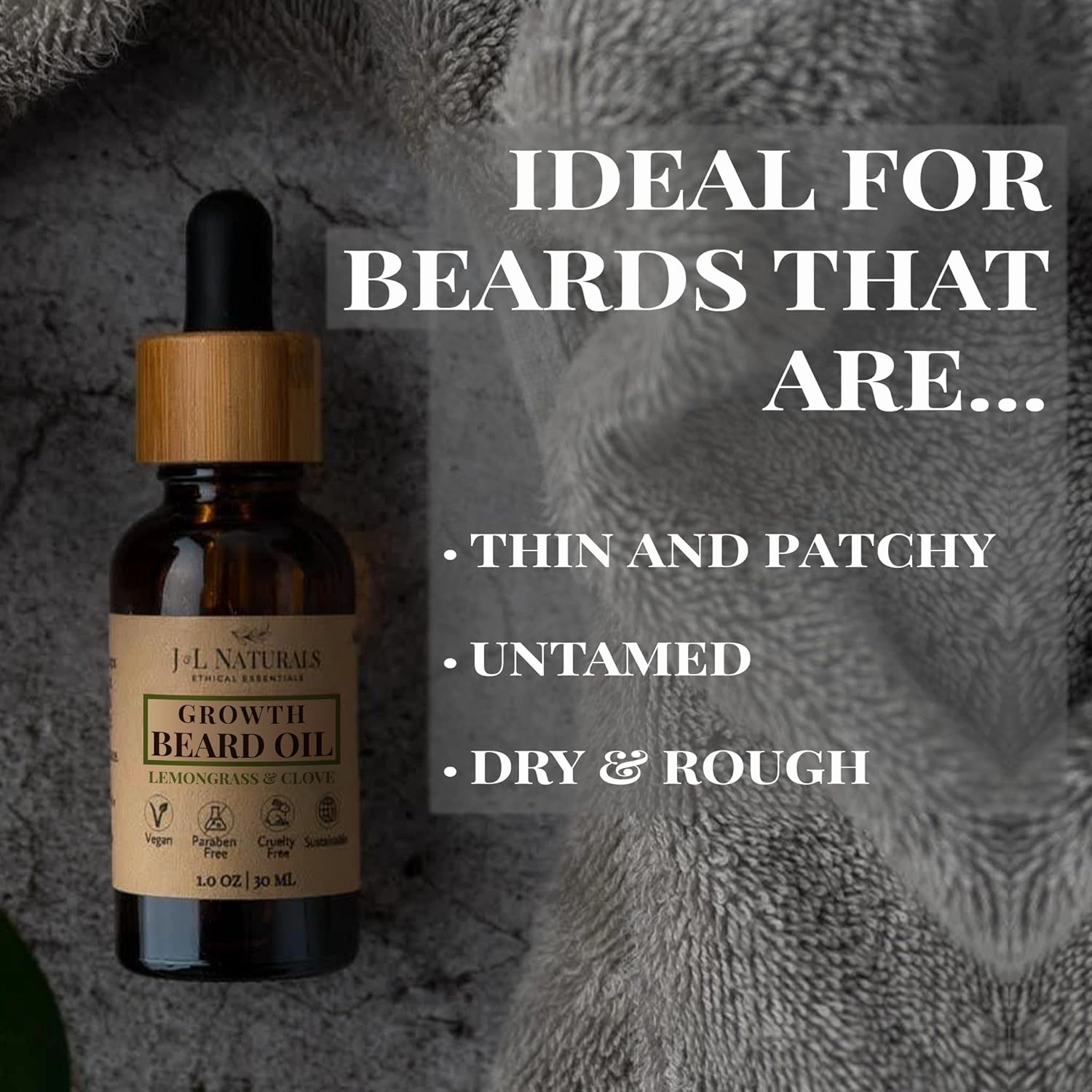 J&L Naturals | Beard Oil for Men | Growth, Grooming, Thicker Hair, Beard Care | 100% Natural Ingredients With Argan Oil, Jojoba Oil, Coconut Oil (1 Fl Oz (Pack of 5), Variety)