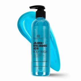 Jojoba & Hyaluronic Acid Body Wash with Sea Butter & Sweet Almond Oil | Moisturizing Body Wash Shower Gel for Softer, Smoother Skin | Sulfate & Paraben Free | for Women & Men | 245ml