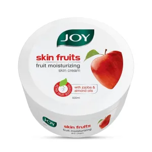 J.oy Skin Fruits Moisturizing Cream With Apple, Jojoba & Almond Oil (500ml) | Quick Absorbing & Non Sticky Cold Cream for Face, Hands & Body | For Healthy, Soft & Glowing Skin