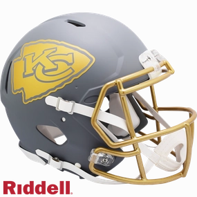 Kansas City Chiefs Helmet Riddell Authentic Full Size Speed Style Slate Alternate - Riddell