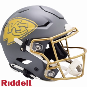 Kansas City Chiefs Helmet Riddell Authentic Full Size SpeedFlex Style Slate Alternate - Riddell