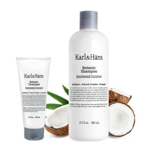 Karl&Hans Botanic Gourmand Coconut Vegan Shampoo &Treatment Organic for Men and Women