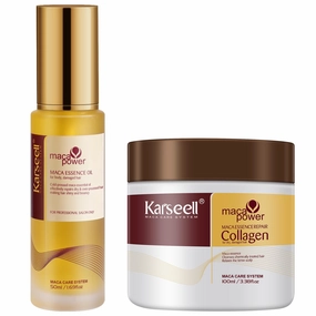Karseell Collagen Hair Treatment Deep Repair Conditioning All Hair Types 3.38 oz 100ml   Argan Oil Hair Serum for Dry Damaged Hair 50ml