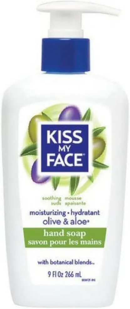 Kiss My Face Moisturizing Hand Soap, Olive & Aloe 9 oz (Pack of 5)